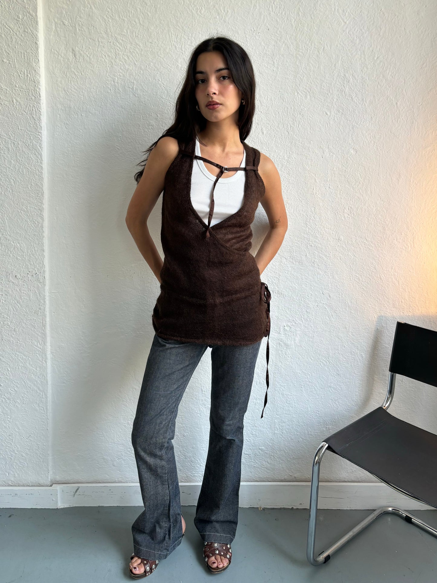 Full Circle Brown Knit Top