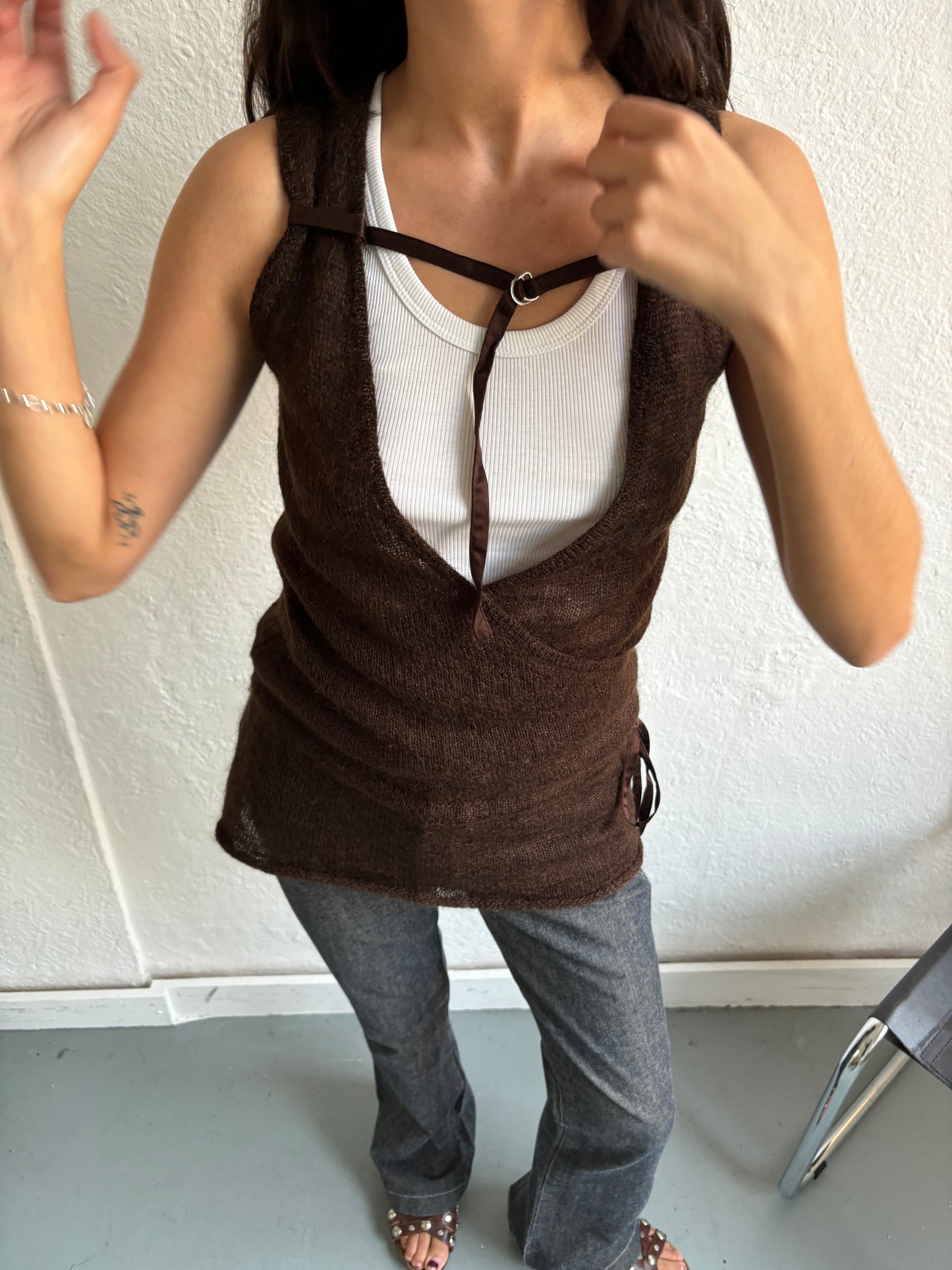 Full Circle Brown Knit Top