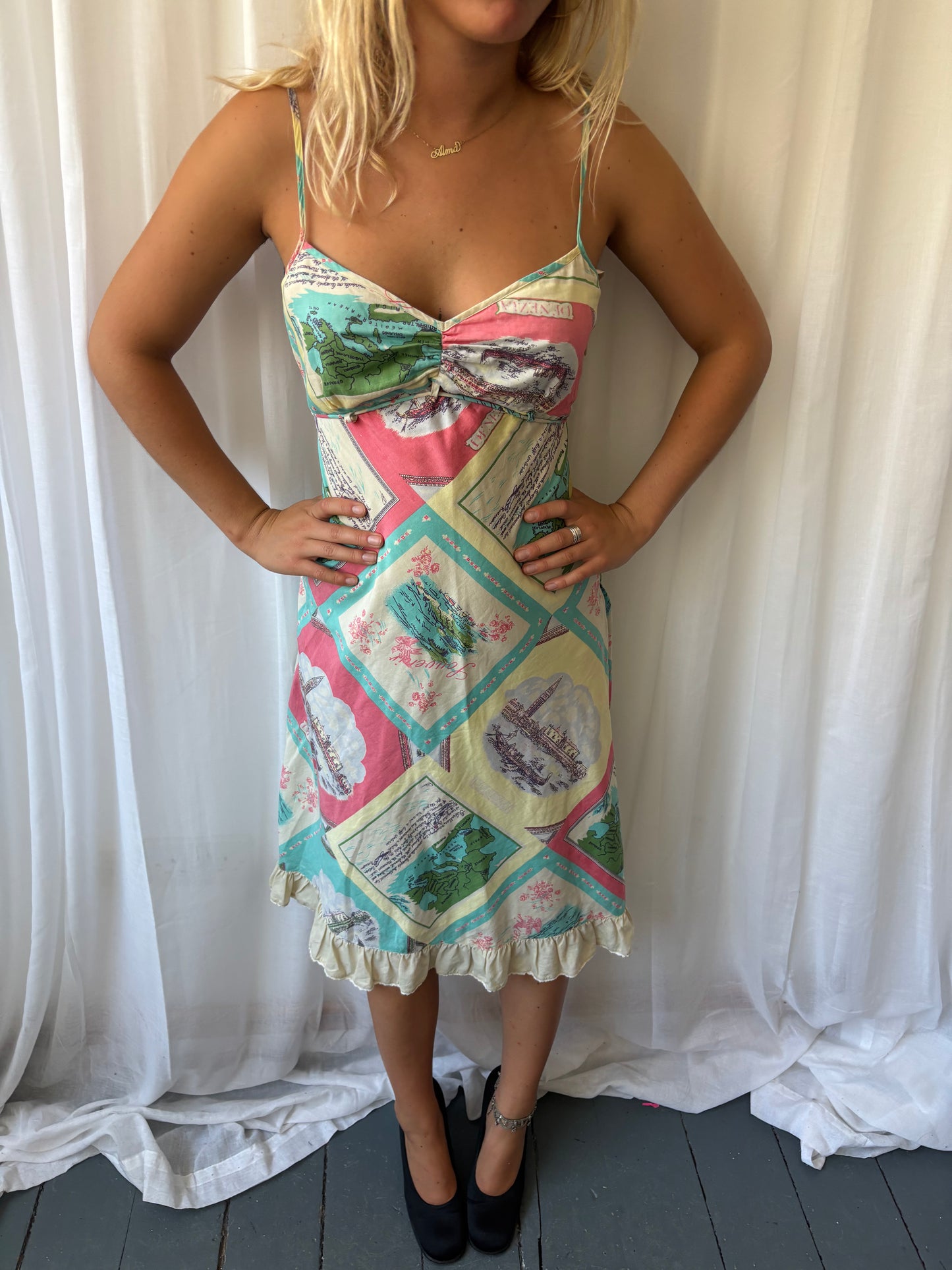 Whistles Map Print Dress