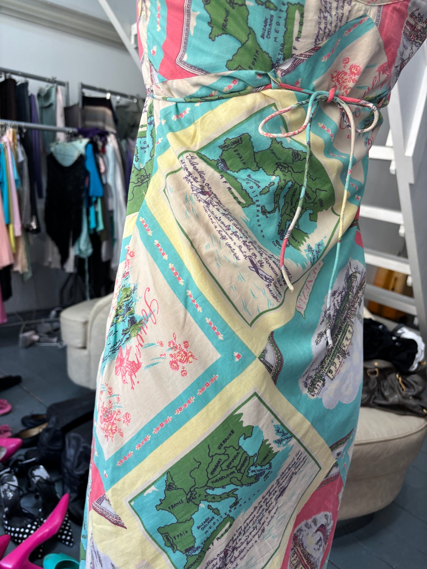 Whistles Map Print Dress