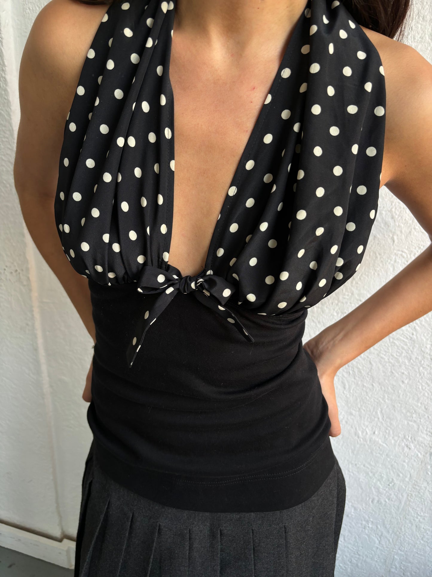 Moschino Black Polka Dot Top