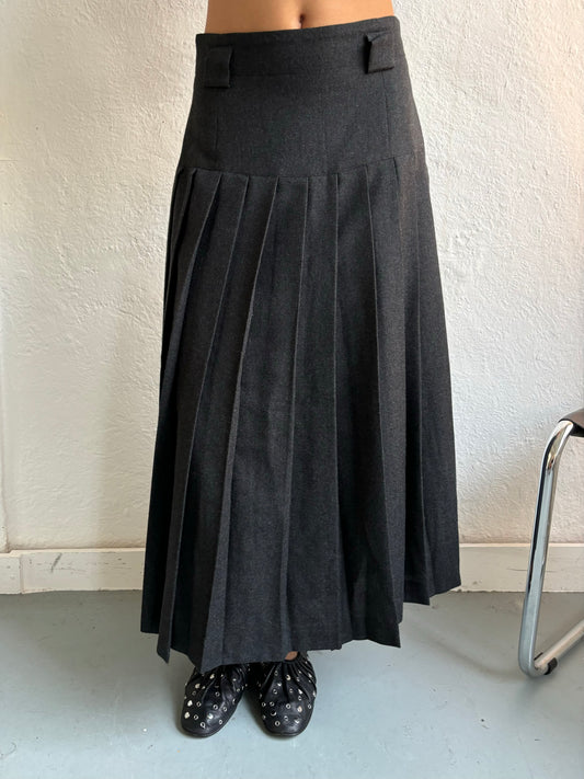 Joseph Janard Grey Pleated Skirt