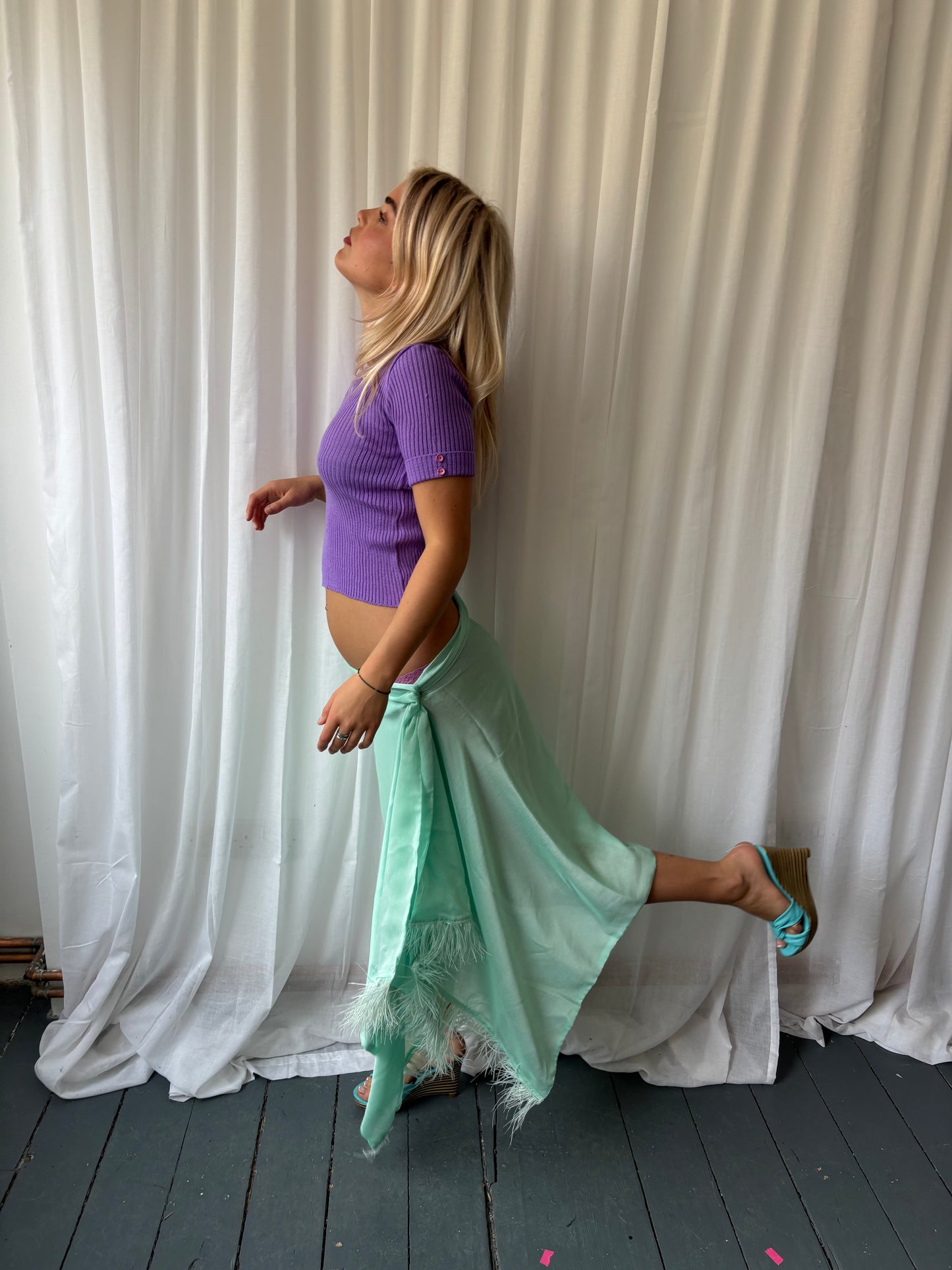 Vintage 70s Purple Knit Top