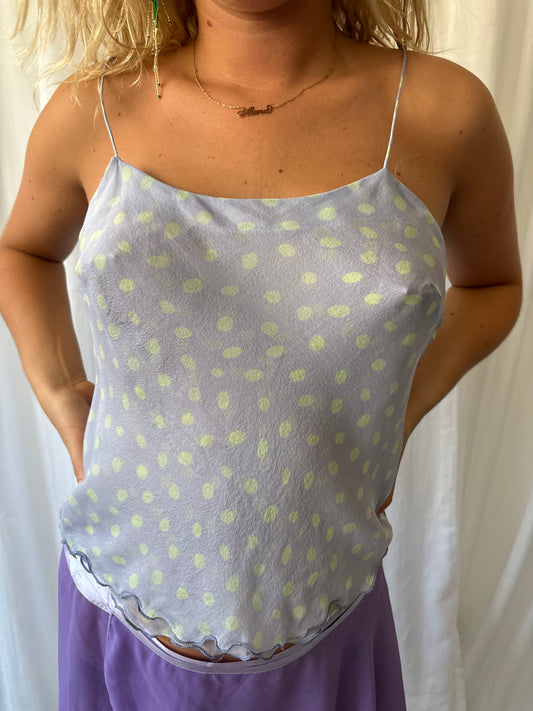 Frank Usher Lilac Polka Dot Cami