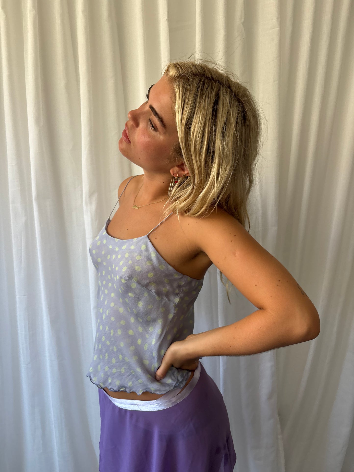 Frank Usher Lilac Polka Dot Cami