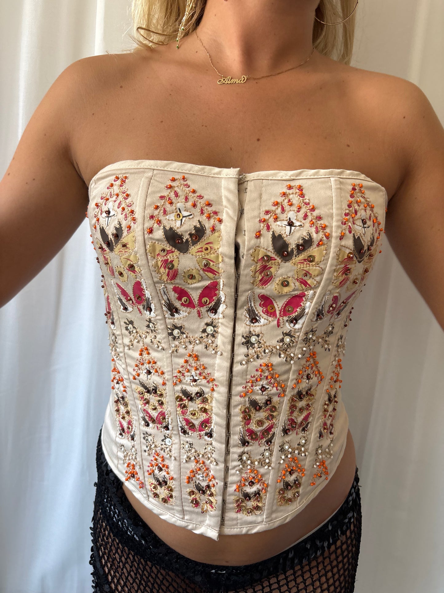 Rise Embroidered Beaded Corset