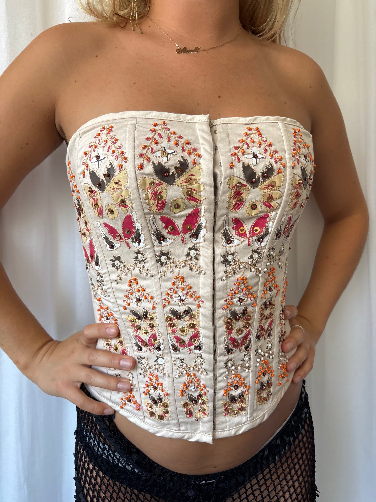 Rise Embroidered Beaded Corset