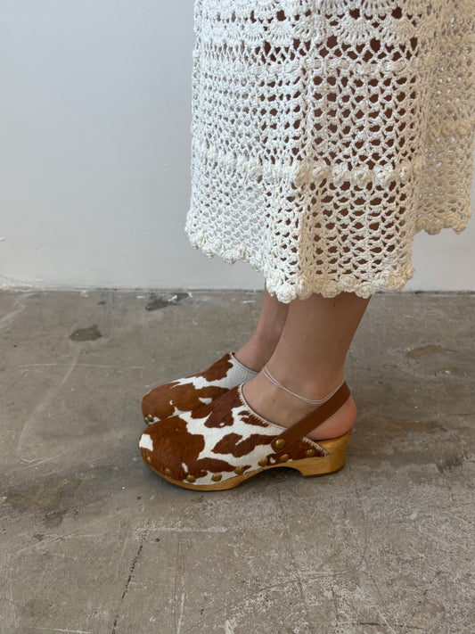 Tory Burch Cowhide Clogs