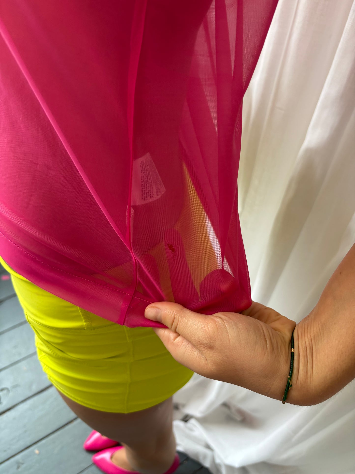 DKNY Pink Sheer Top