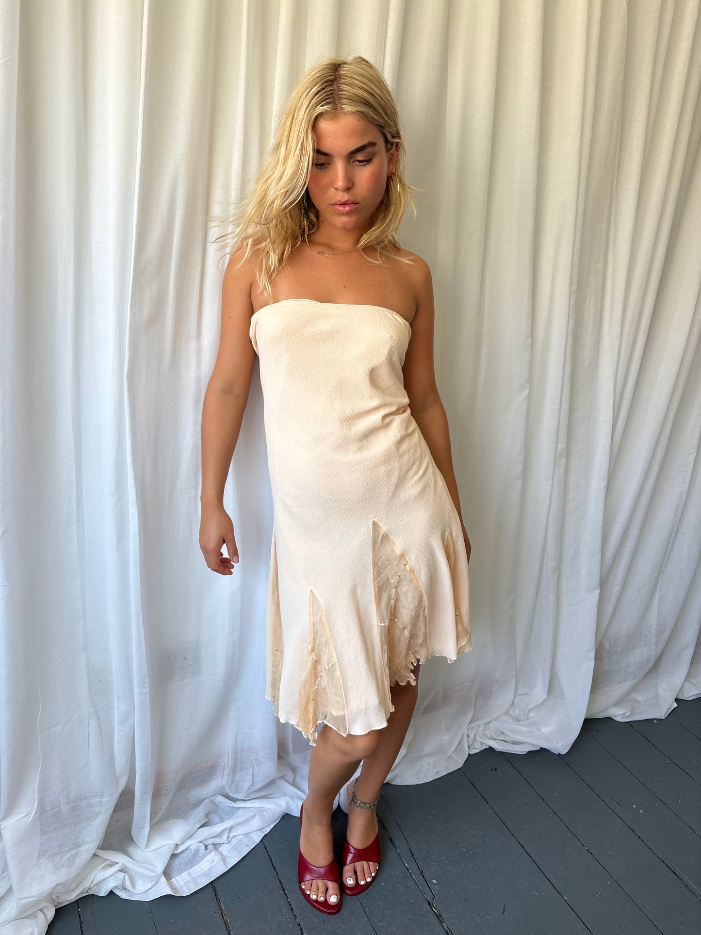 Vintage Peach Maxi Skirt