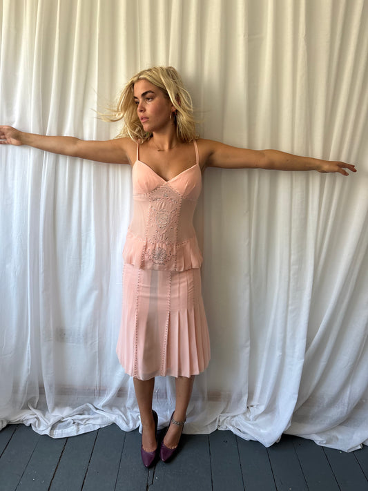 Amanda Wakeley Pink Skirt Set