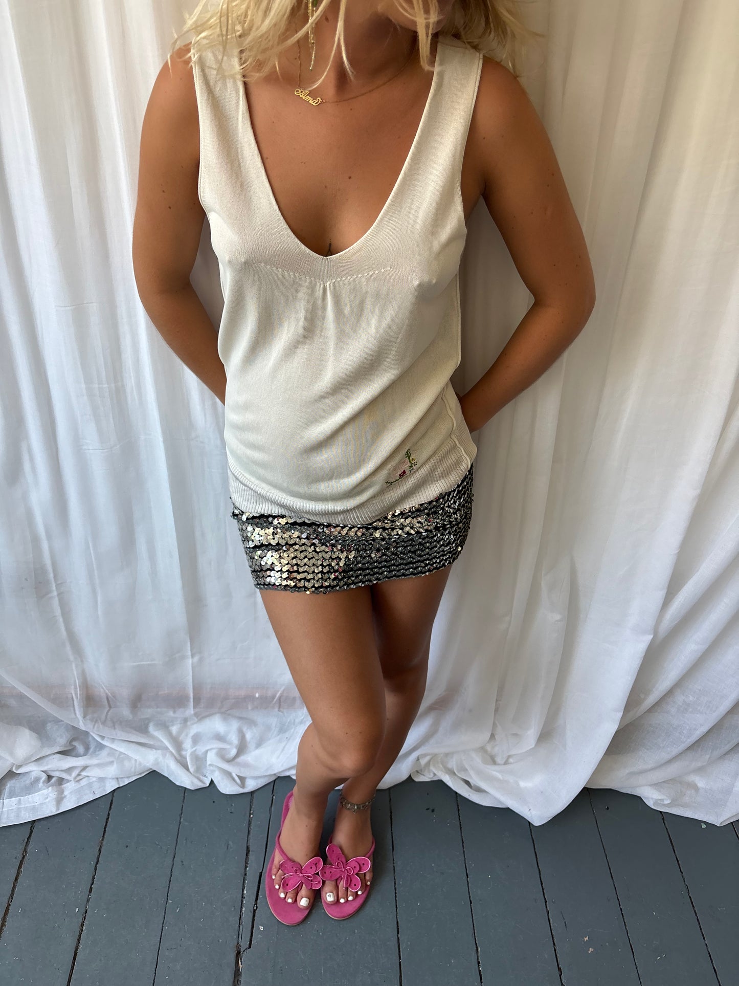 Kenzo Cream Knit Vest