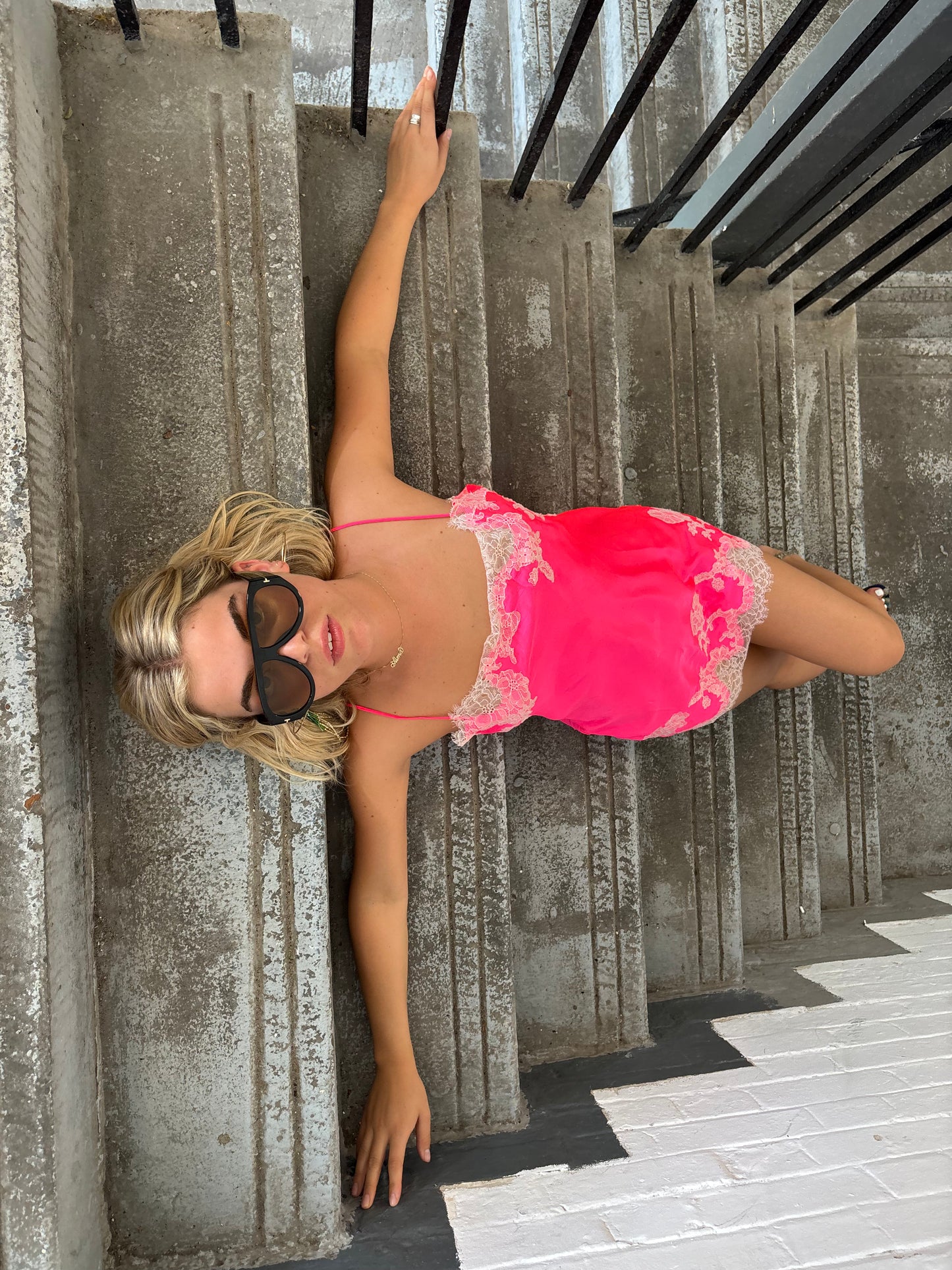 Victoria's Secret Neon Pink Slip Dress
