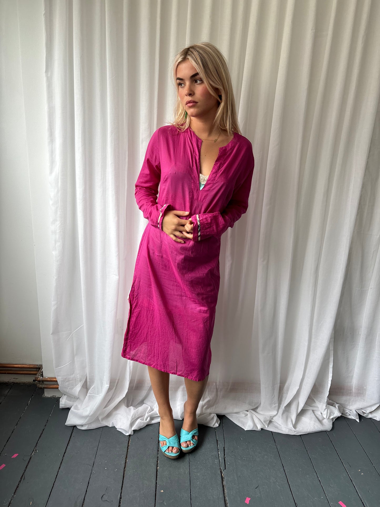 Burberry Dark Pink Kaftan