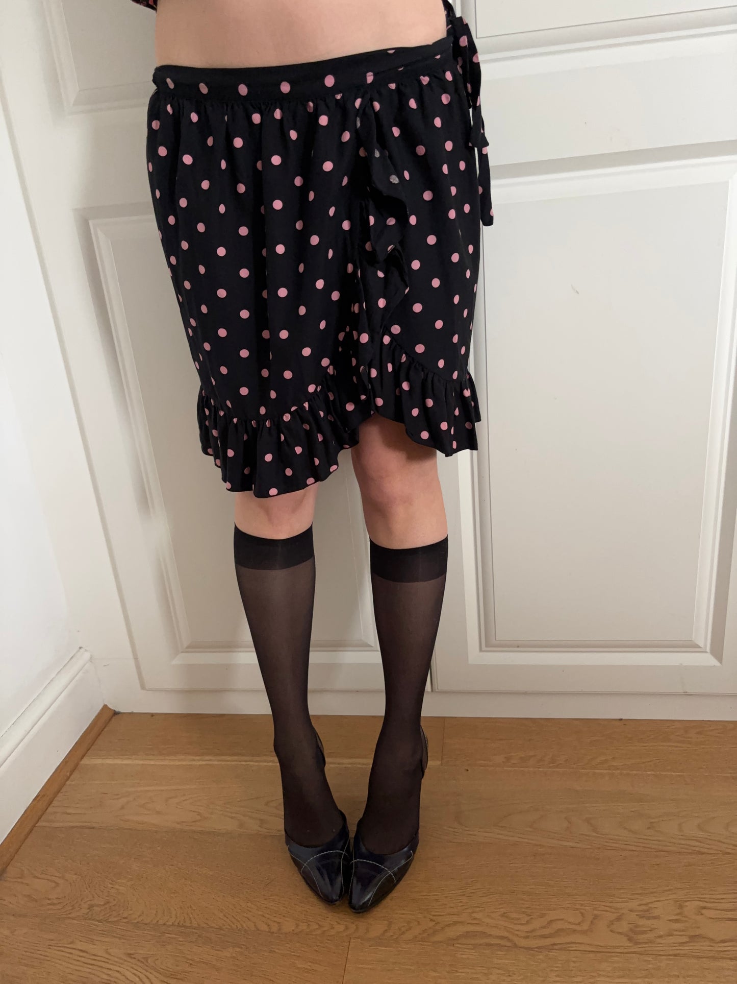 Moschino Polka Dot Wrap Skirt