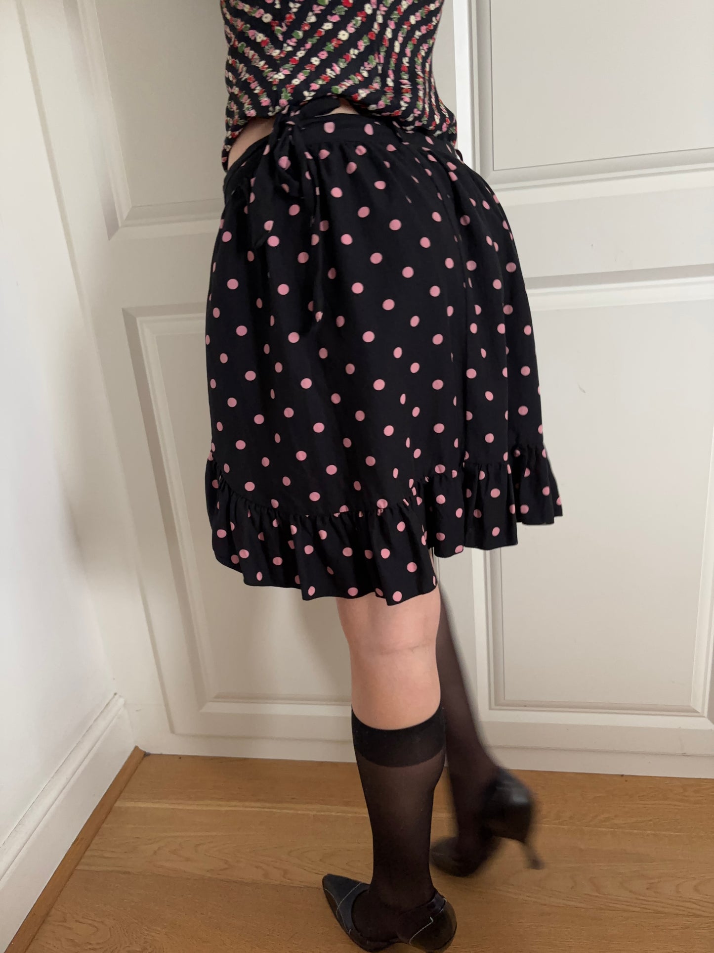 Moschino Polka Dot Wrap Skirt