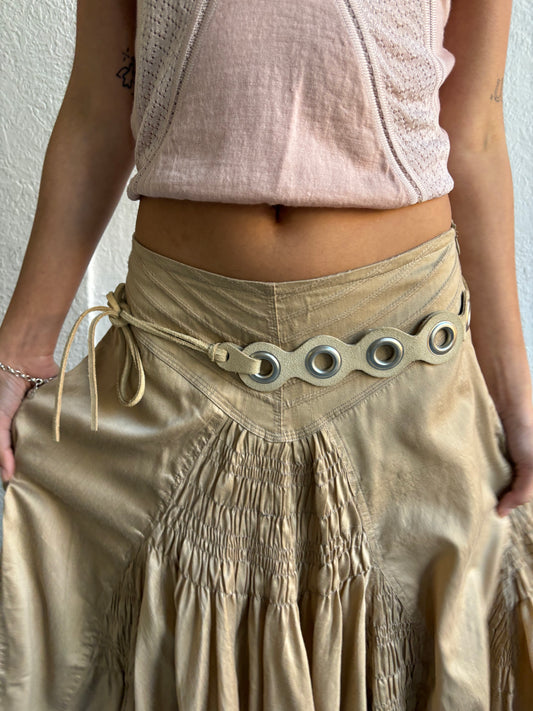 Vintage Suede Eyelet Belt