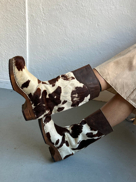 Sanita Cowhide Clog Boots