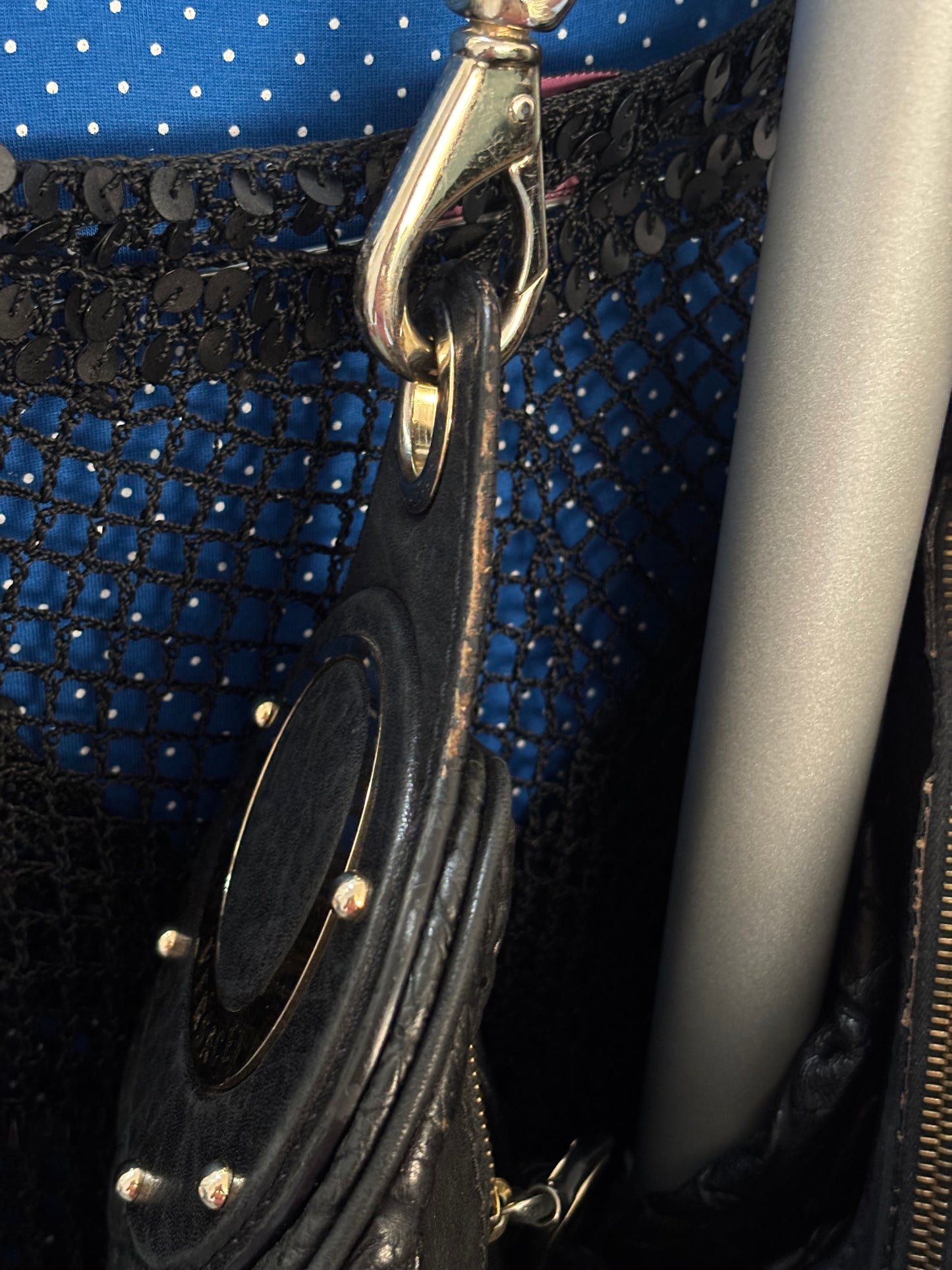Versace Black Leather Bag