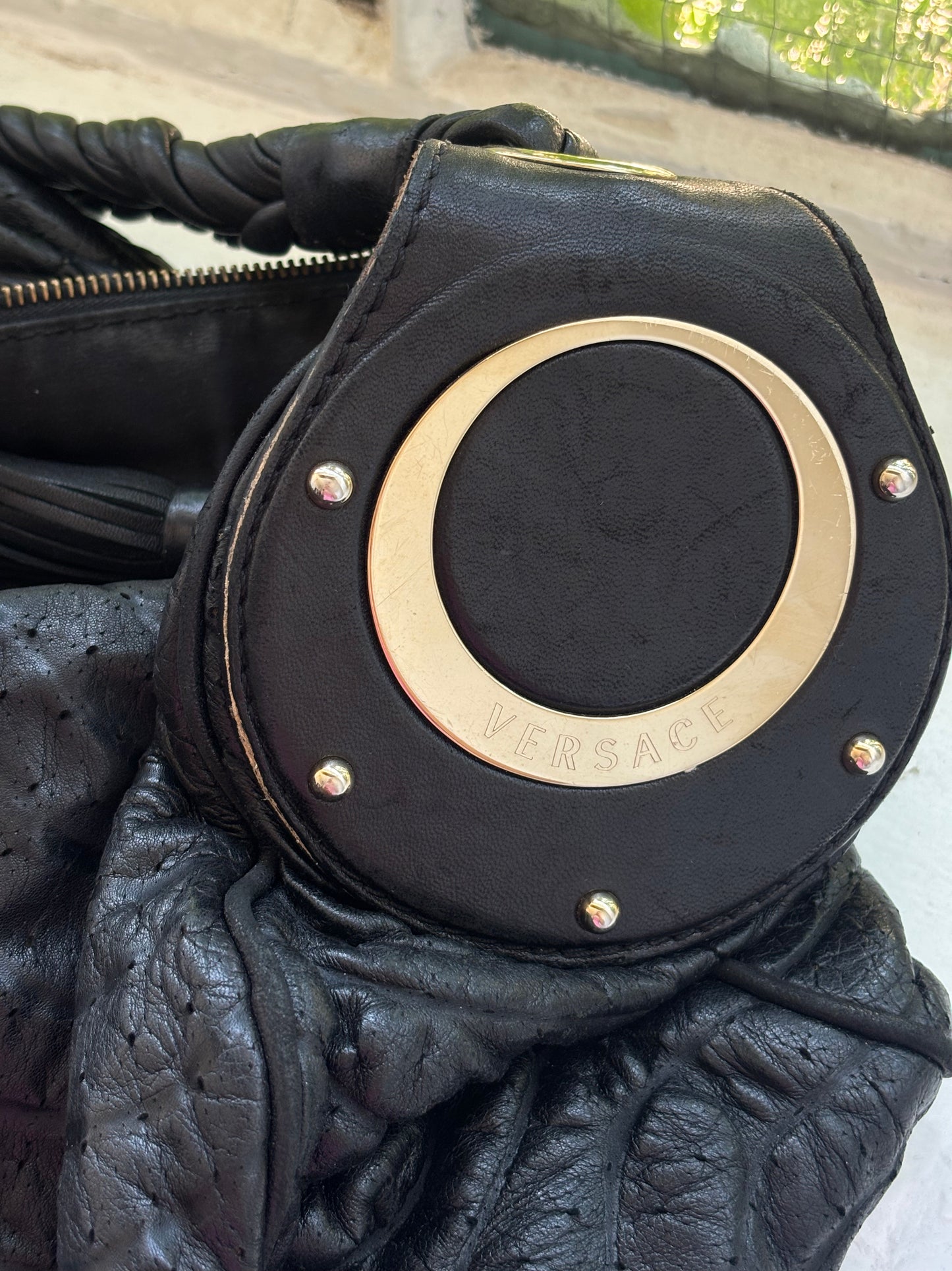 Versace Black Leather Bag
