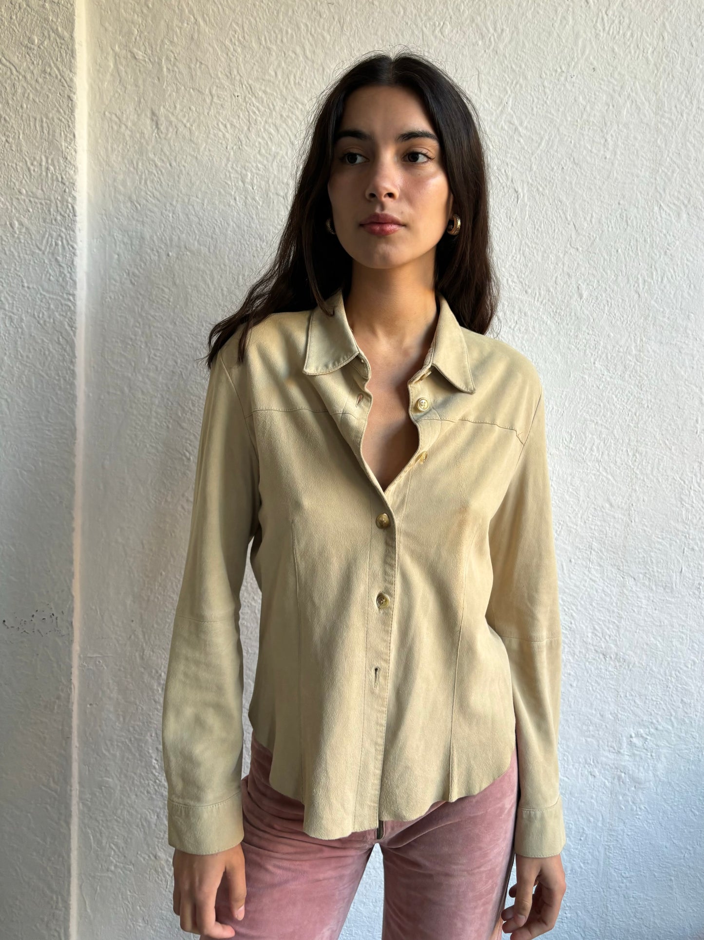 Caractère Beige Suede Shirt