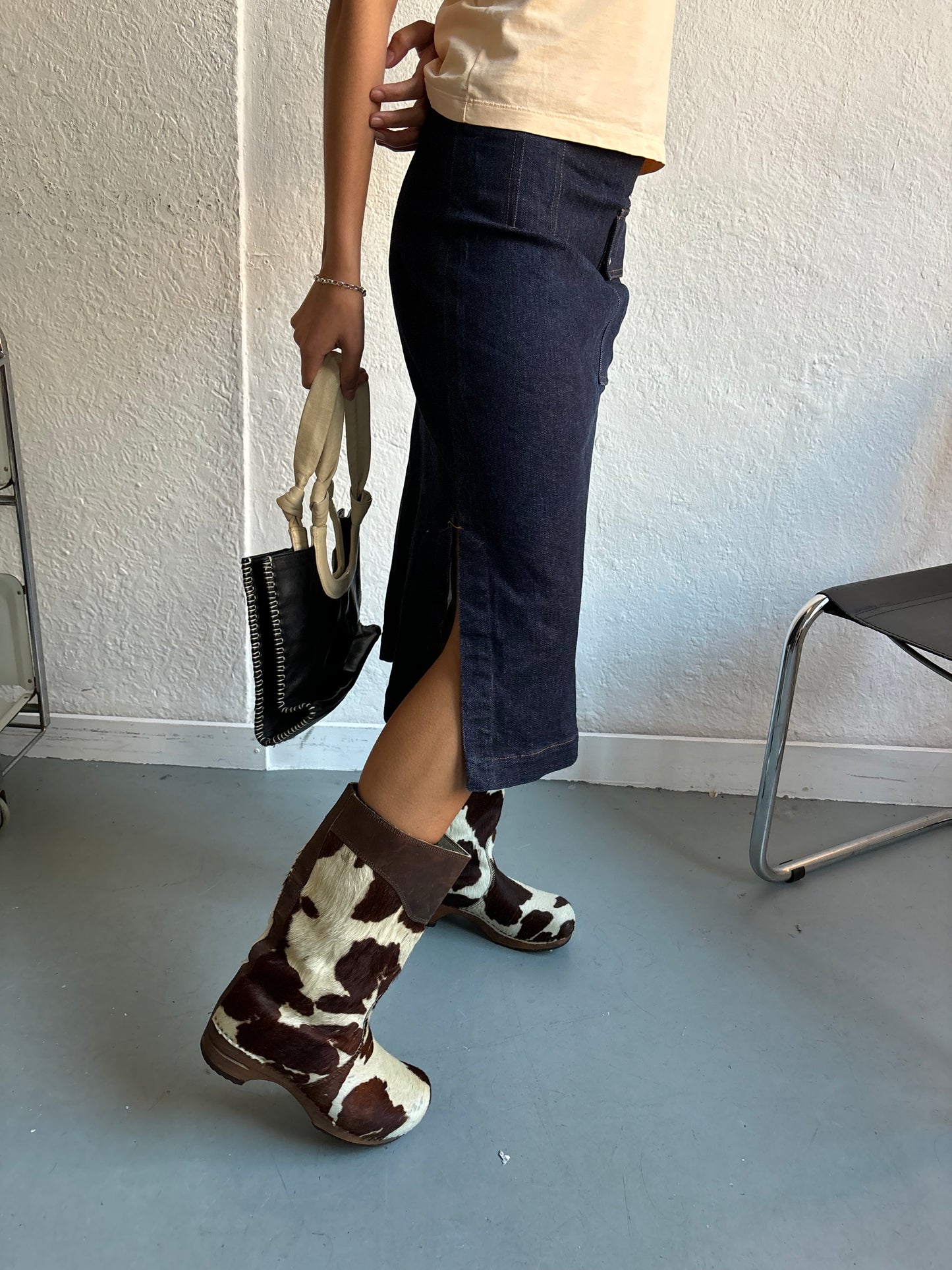 Sanita Cowhide Clog Boots