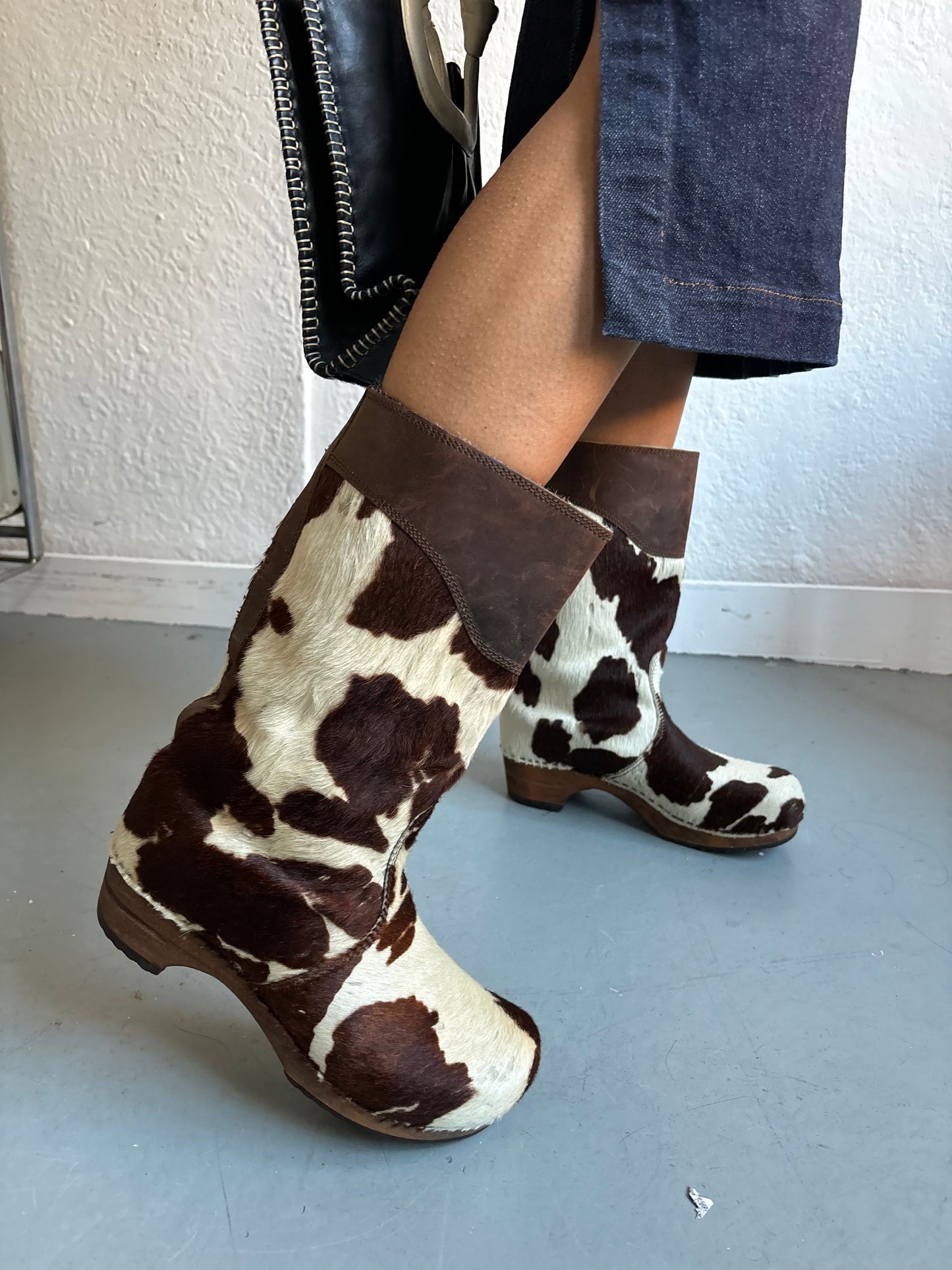 Sanita Cowhide Clog Boots