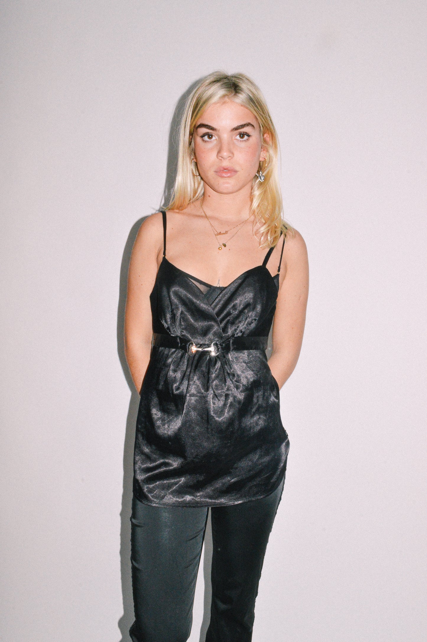 Naracamicie Black Satin Cami