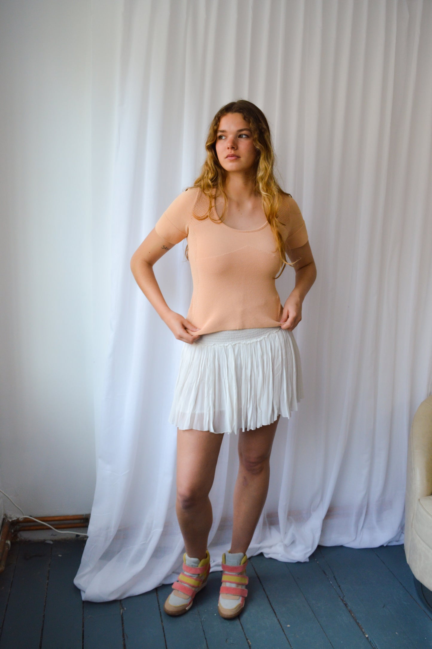 Moschino Peach Knit Top