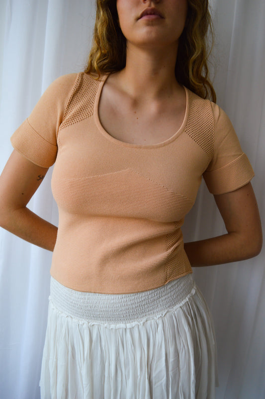 Moschino Peach Knit Top