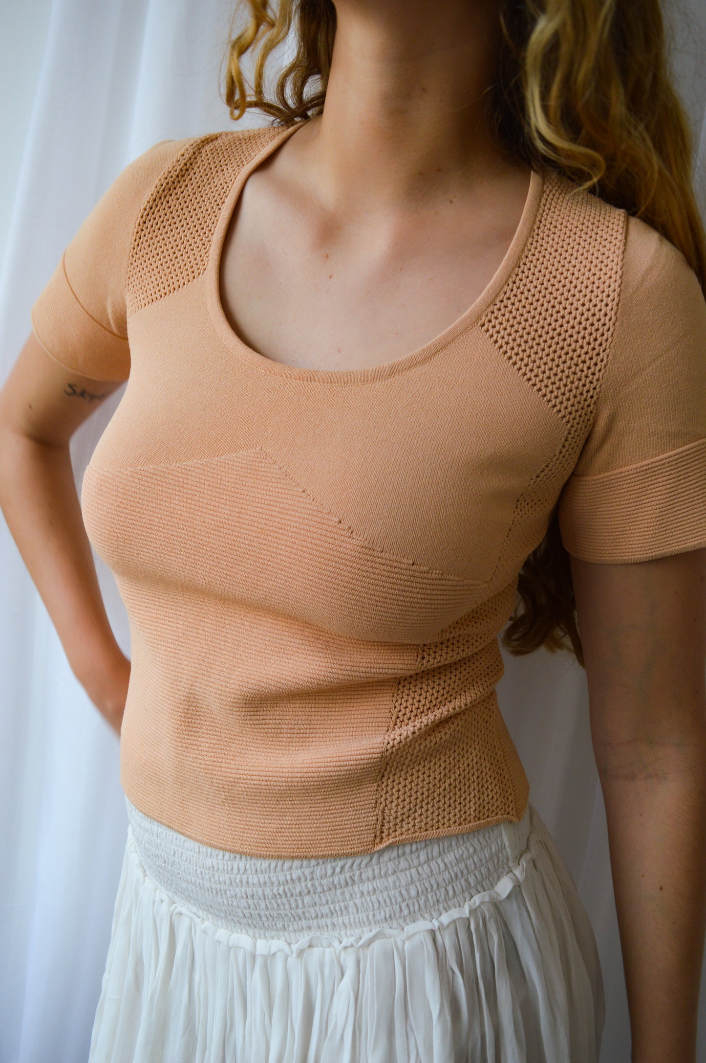 Moschino Peach Knit Top