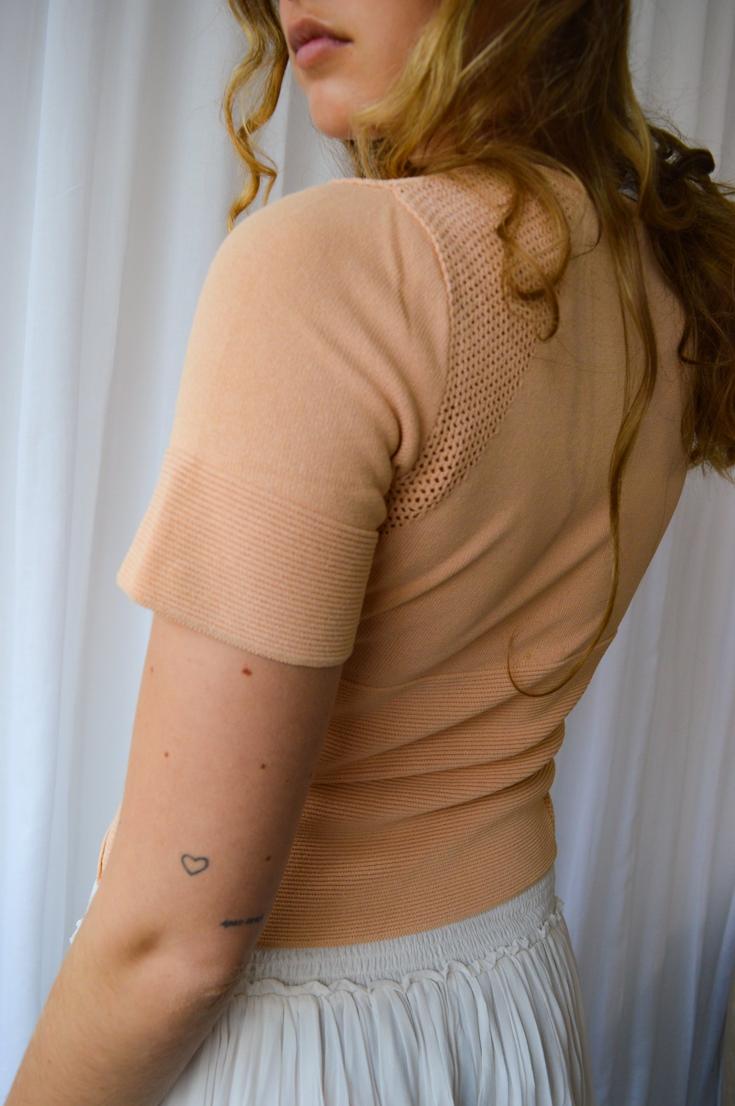 Moschino Peach Knit Top