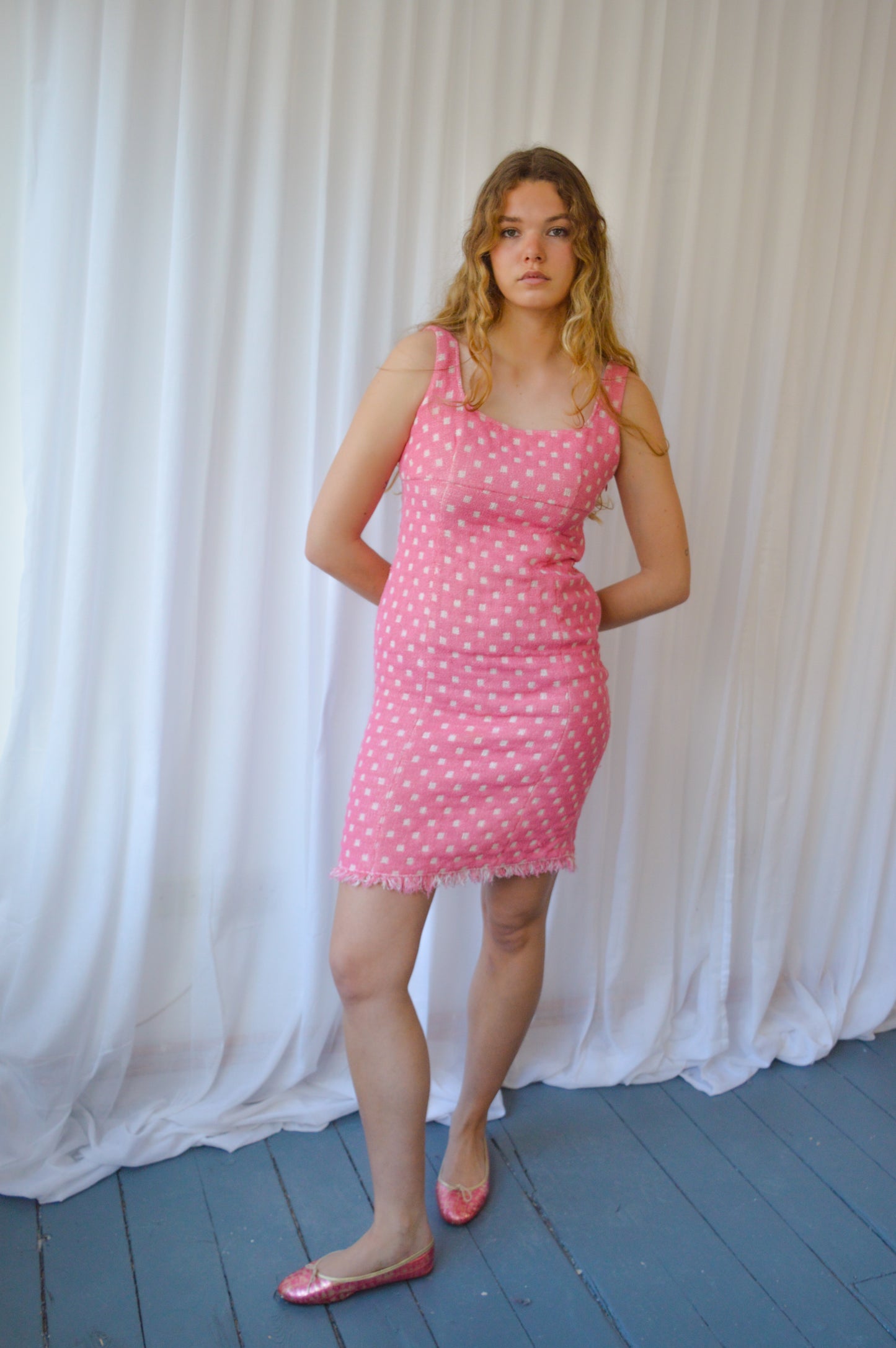 Moschino Pink Polka Dot Dress