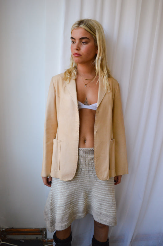 Chine Tan Leather Jacket