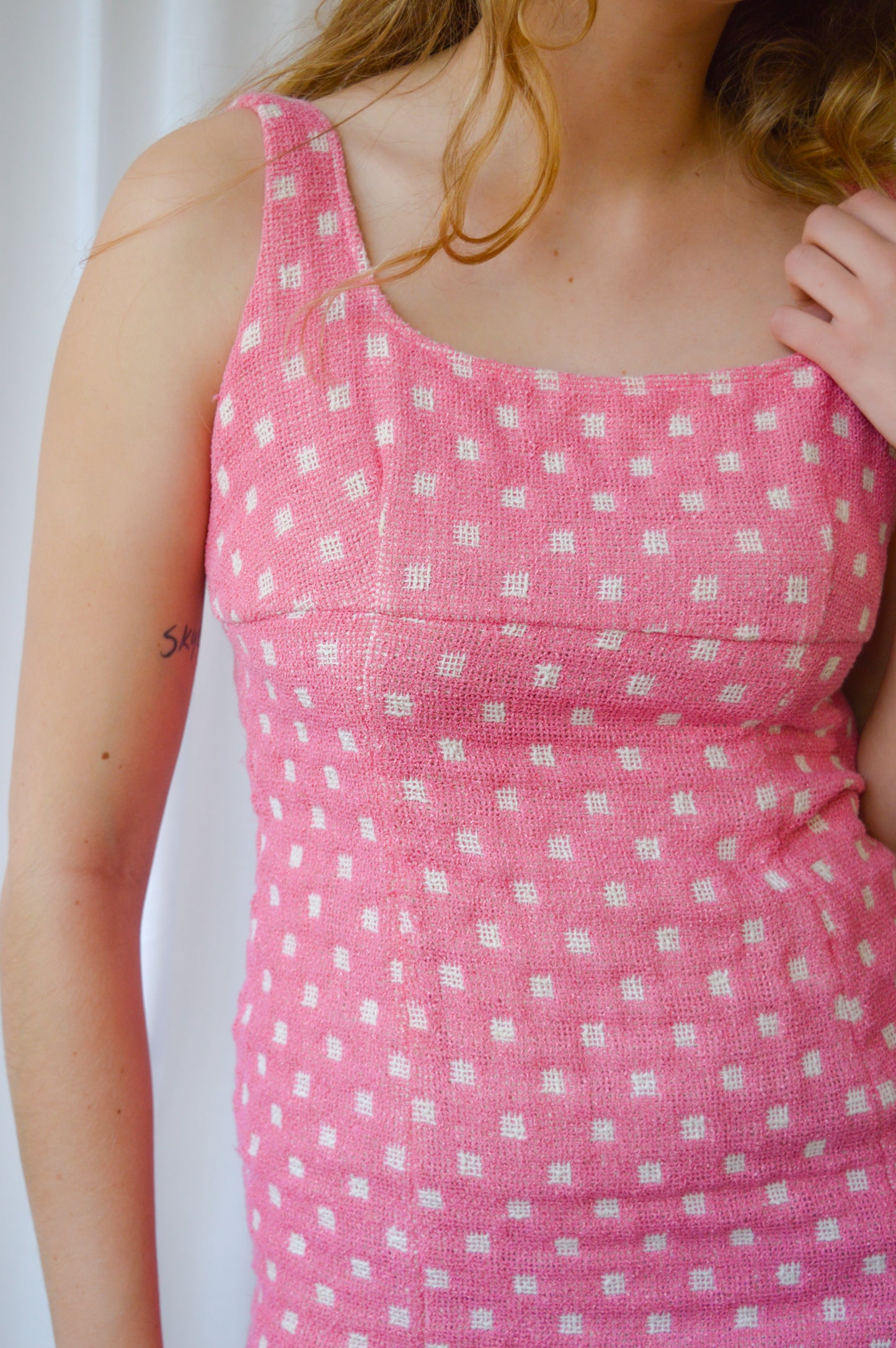 Moschino Pink Polka Dot Dress