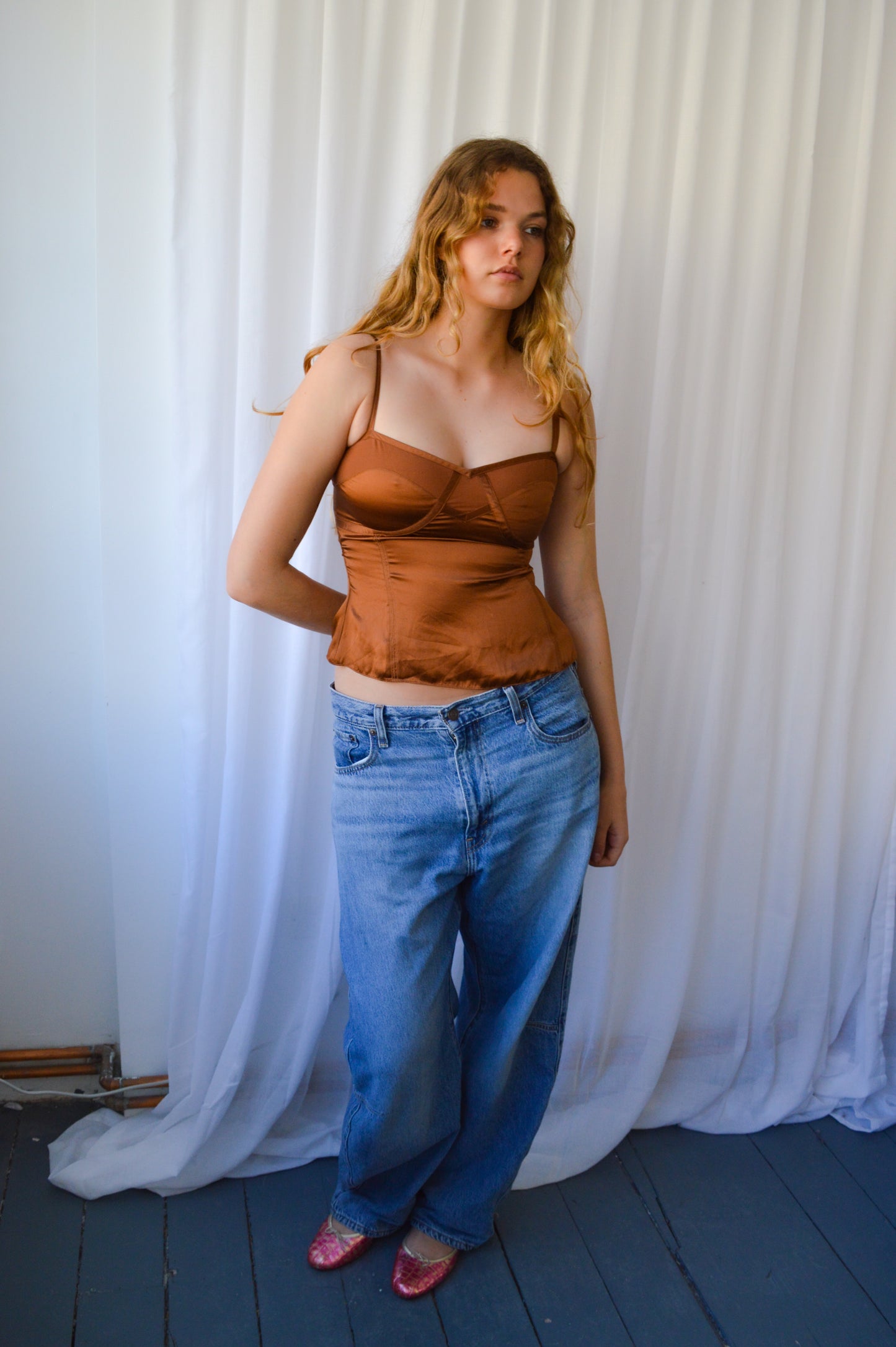 Anne Klein Tobacco Silk Cami
