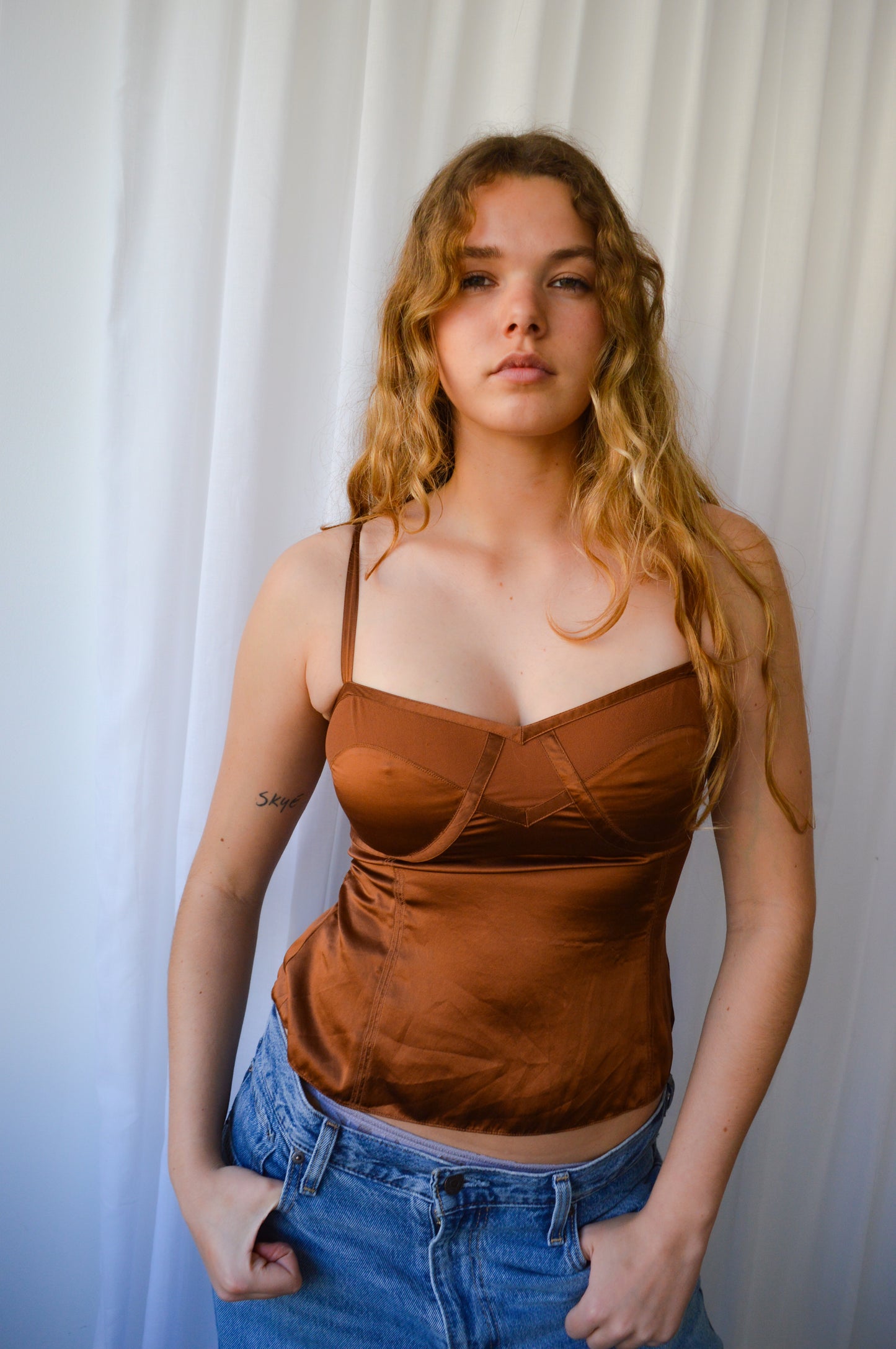 Anne Klein Tobacco Silk Cami