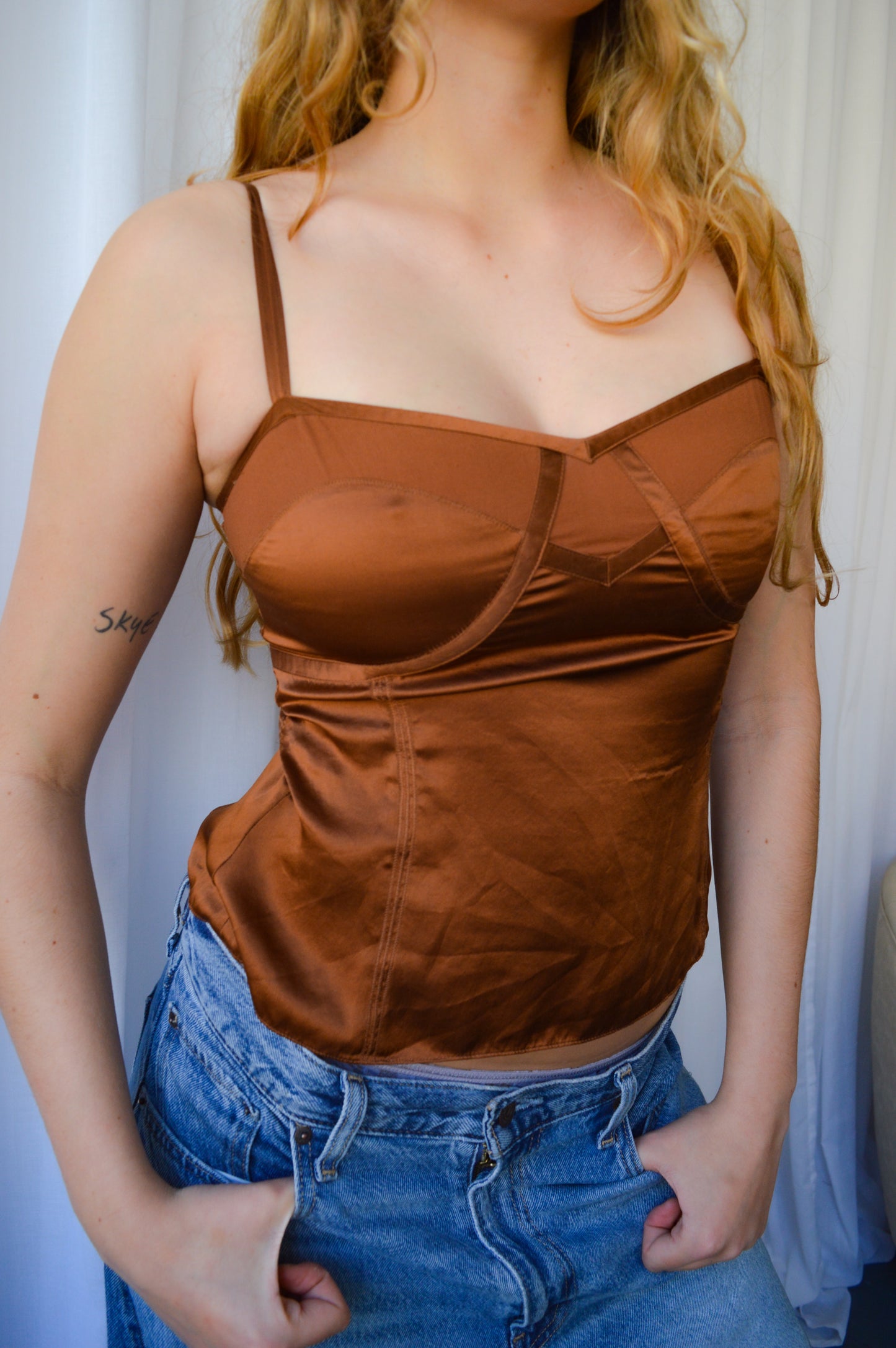 Anne Klein Tobacco Silk Cami