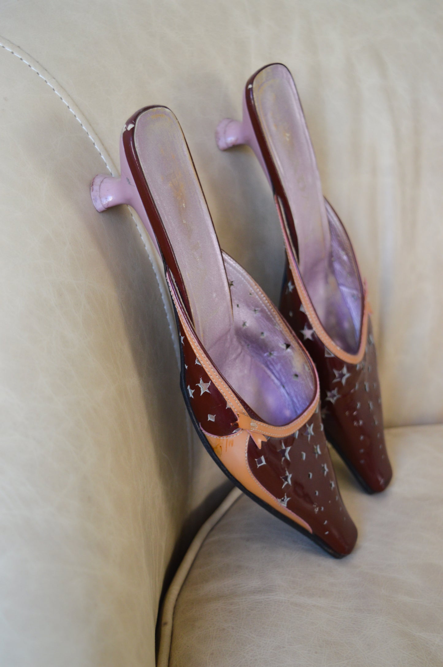 Prada Star Cut Out Mules