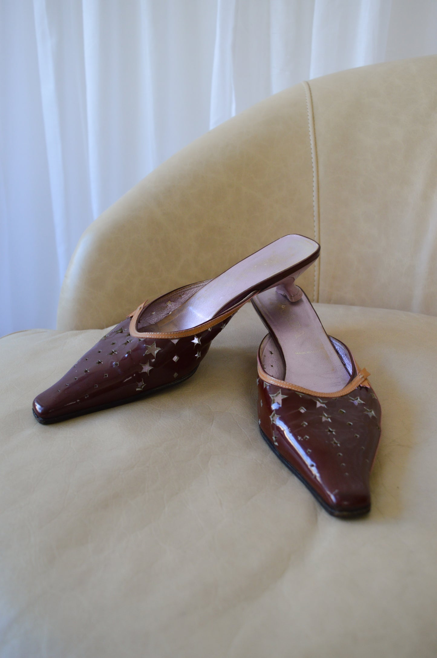 Prada Star Cut Out Mules