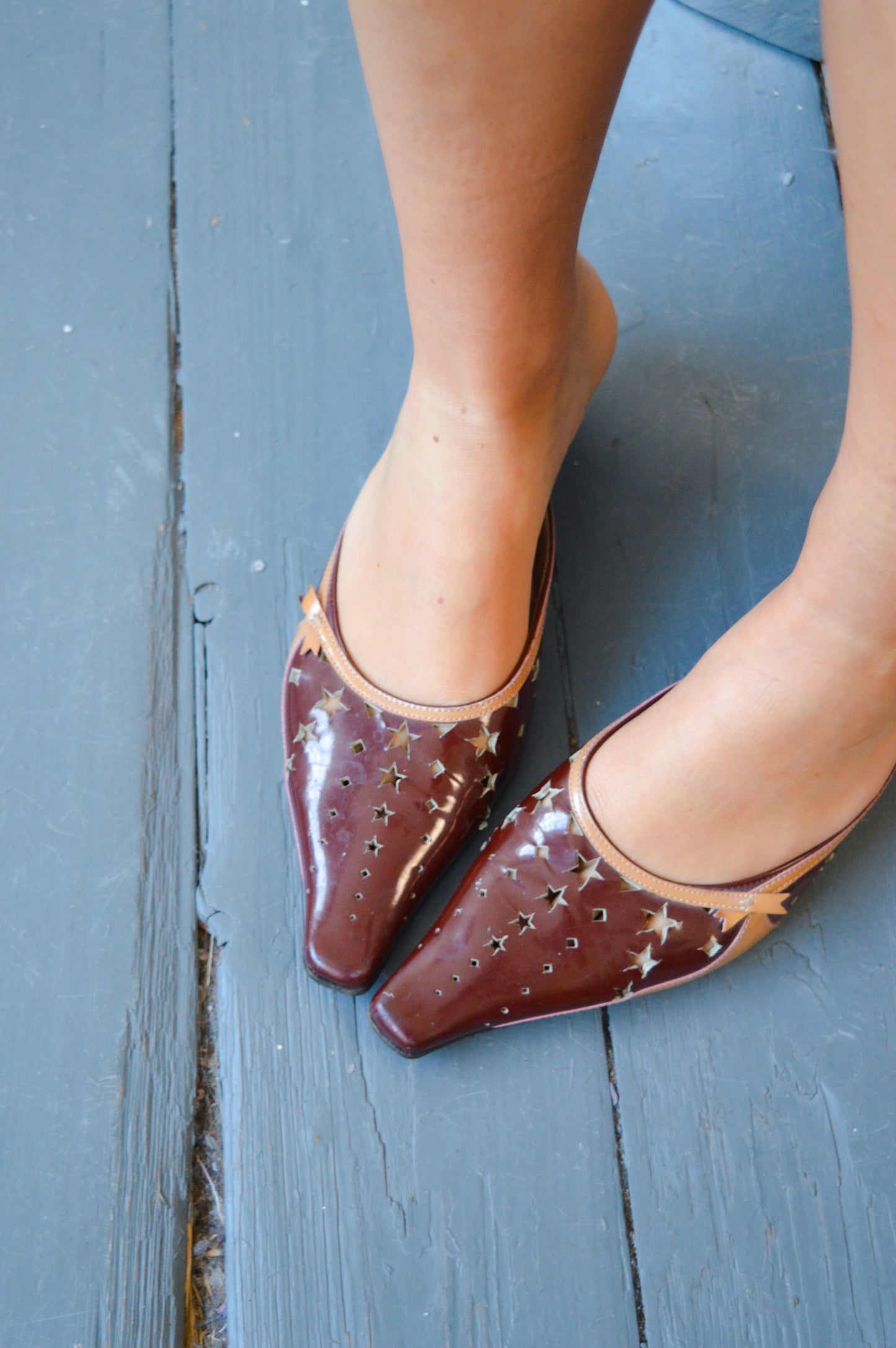 Prada Star Cut Out Mules