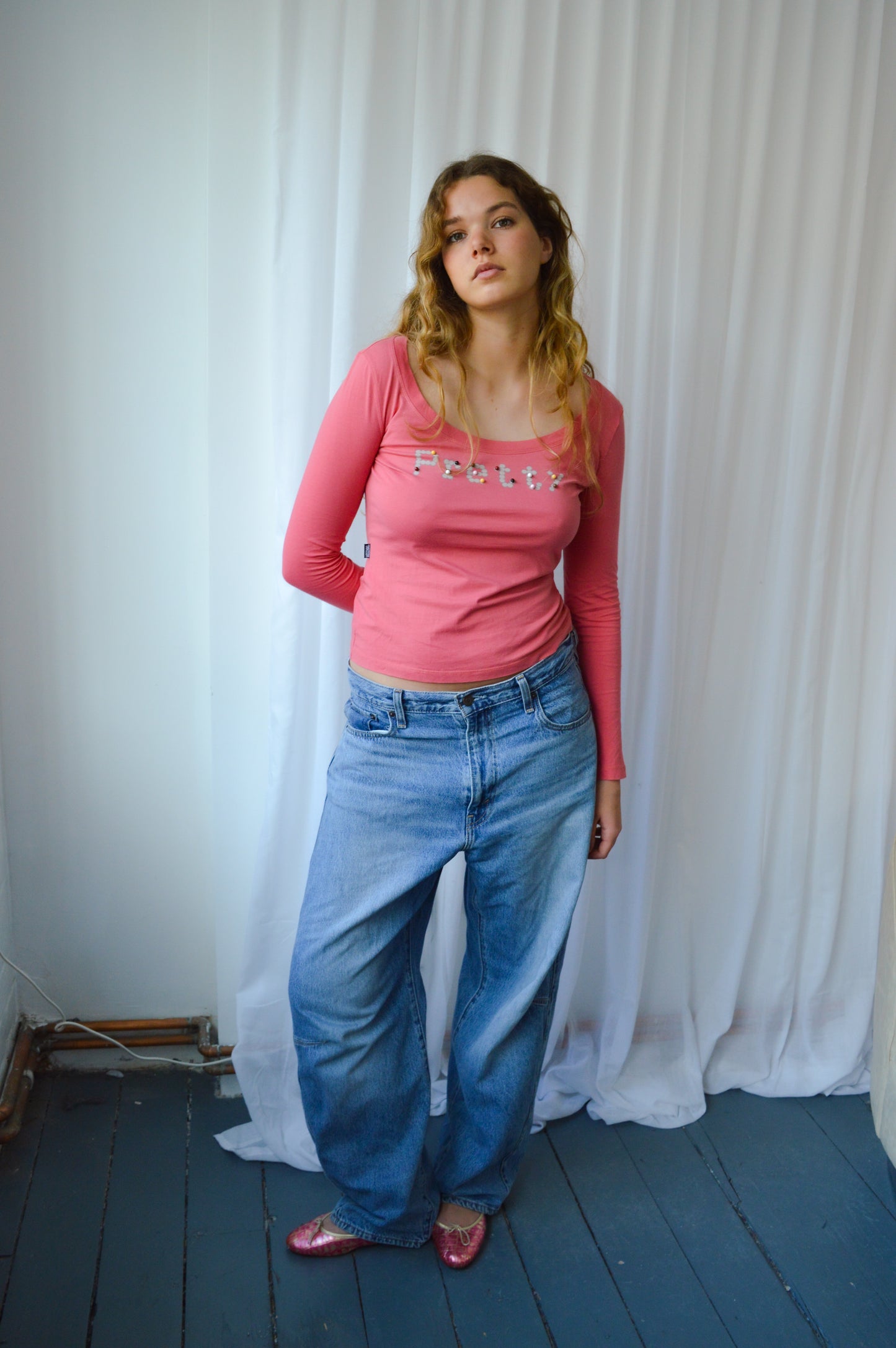 Moschino Pink Long Sleeve Top
