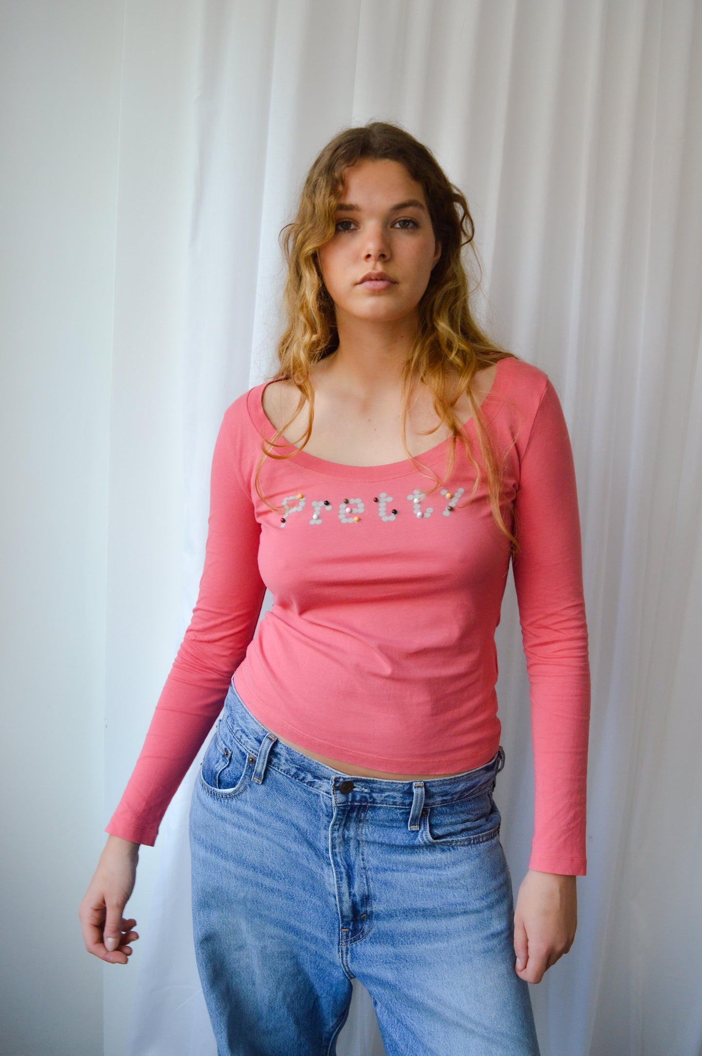 Moschino Pink Long Sleeve Top