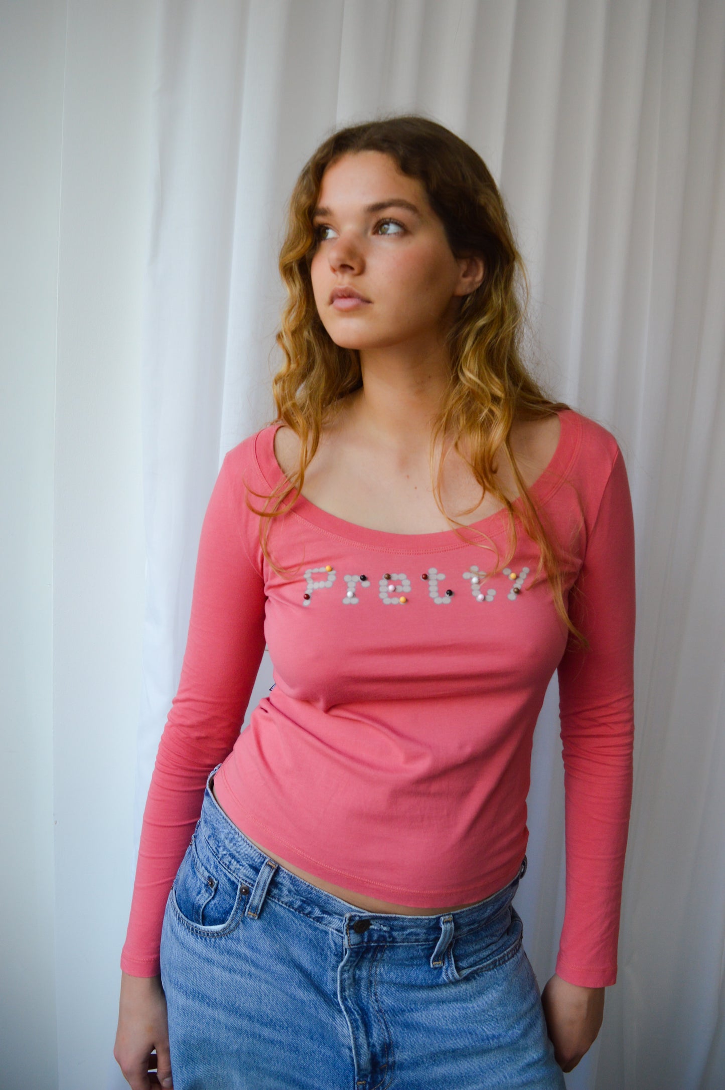 Moschino Pink Long Sleeve Top