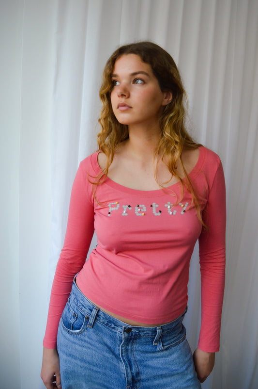 Moschino Pink Long Sleeve Top