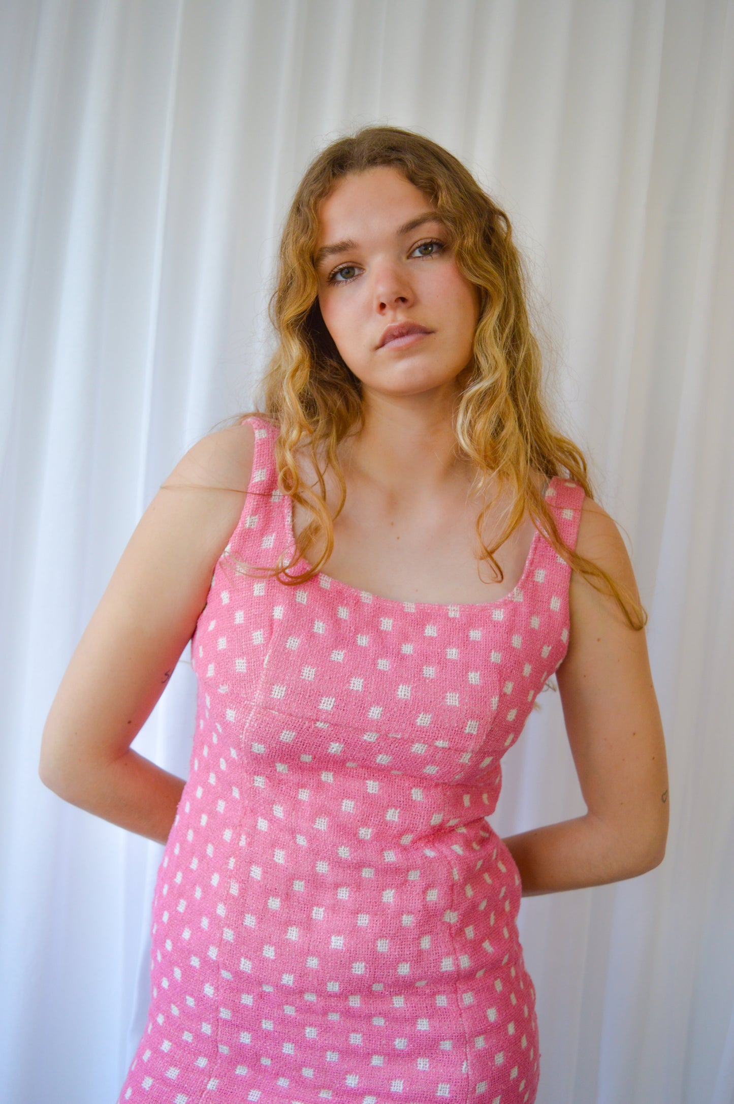 Moschino Pink Polka Dot Dress