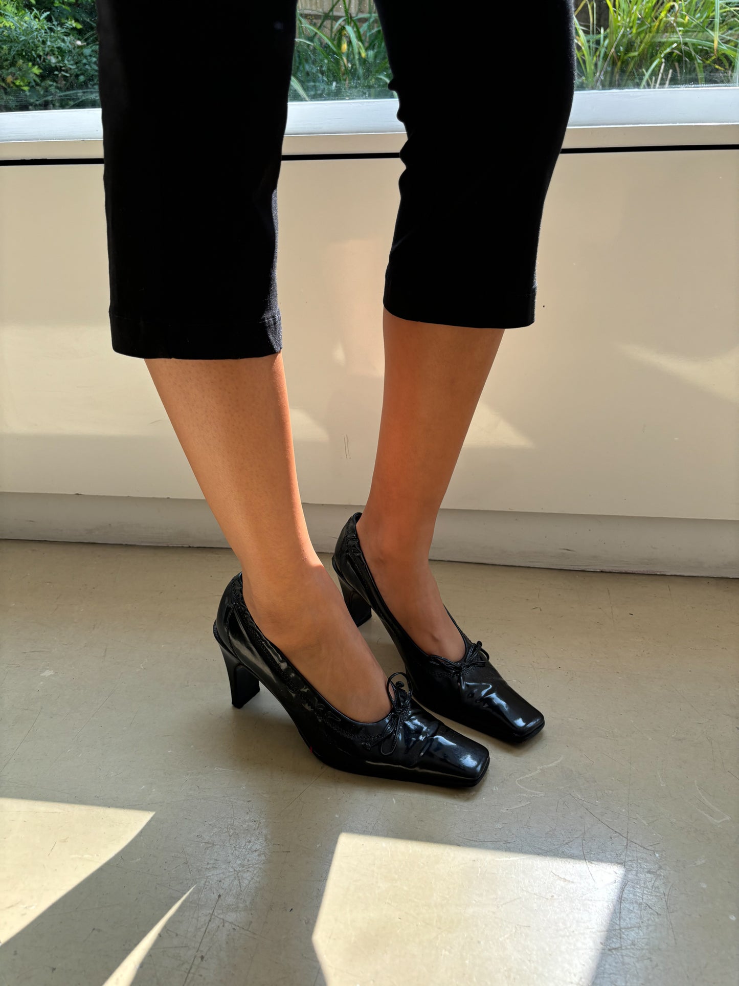 Emporio Armani Black Patent Heels