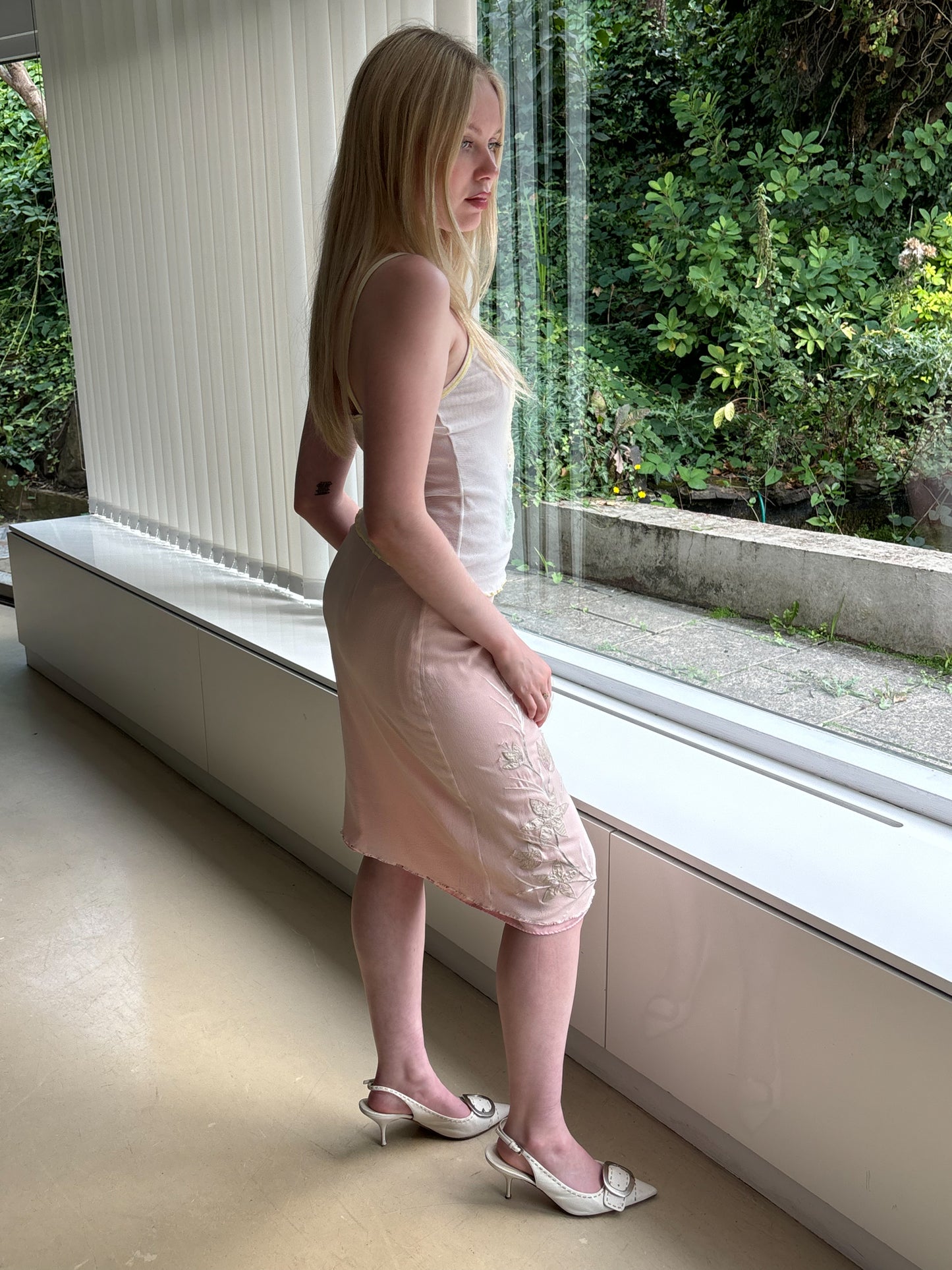 Precis Baby Pink Silk Skirt