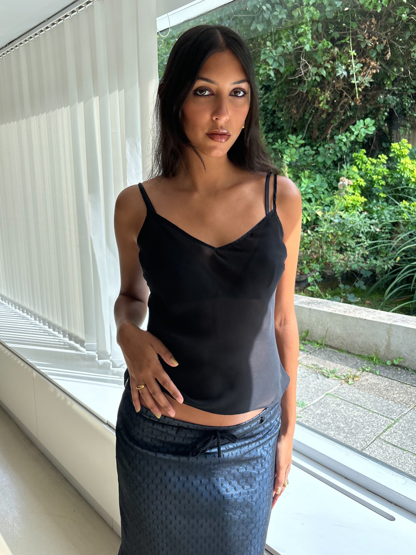 Karen Millen Sheer Black Cami