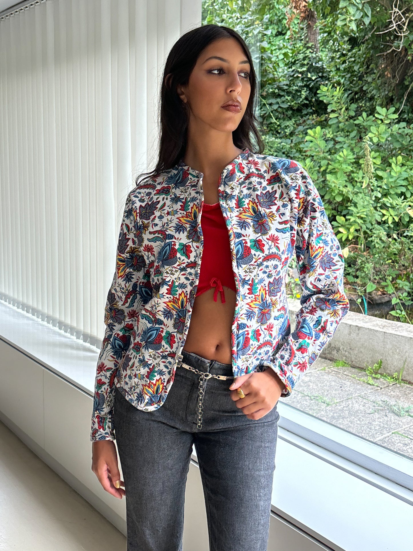 Versace 1980s Floral Jacket